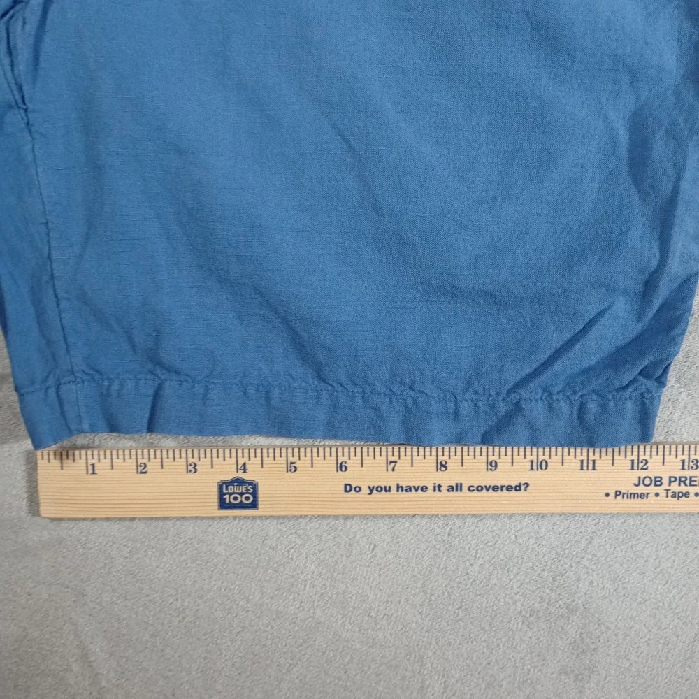 Polo Ralph Lauren Shorts Mens 40 Blue Linen Cotton Classic Fit Nautical Summer